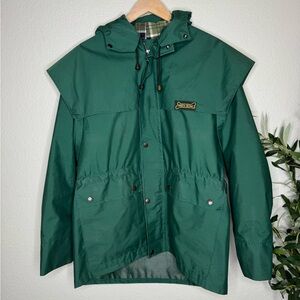 Driza-Bone Green Hooded Rain Jacket Size M Australia Utility Outdoor Coat Unisex